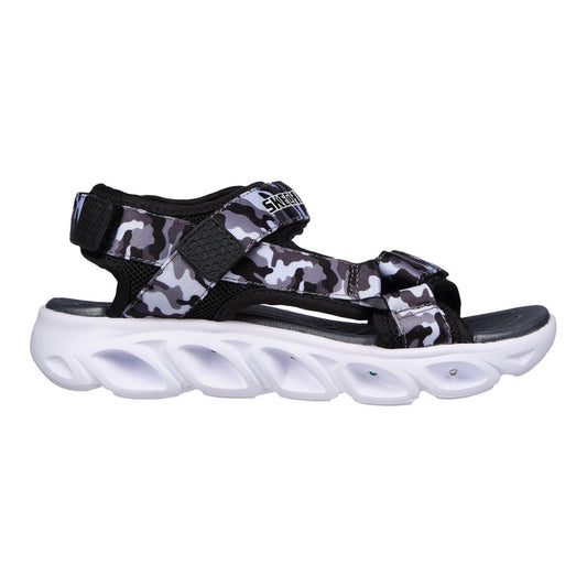 Black Skechers Boys S Lights: Hypno-Splash Sun Breaks Light Up Sandal Black / Grey