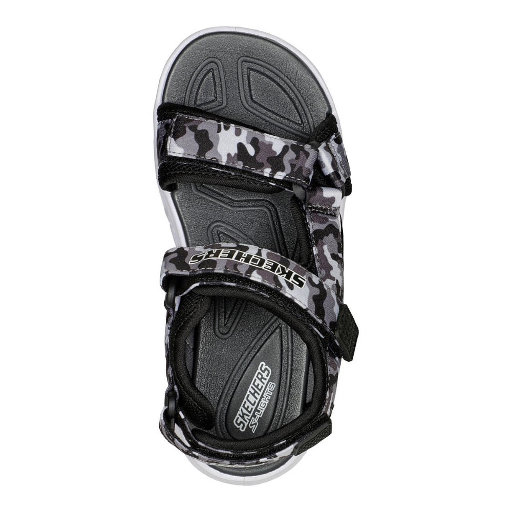 Dark Slate Gray Skechers Boys S Lights: Hypno-Splash Sun Breaks Light Up Sandal Black / Grey