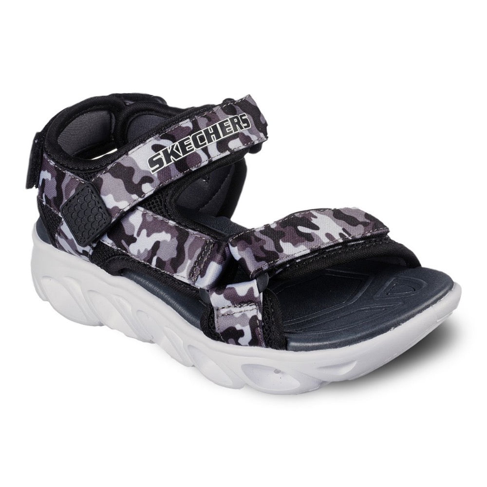 Light Gray Skechers Boys S Lights: Hypno-Splash Sun Breaks Light Up Sandal Black / Grey