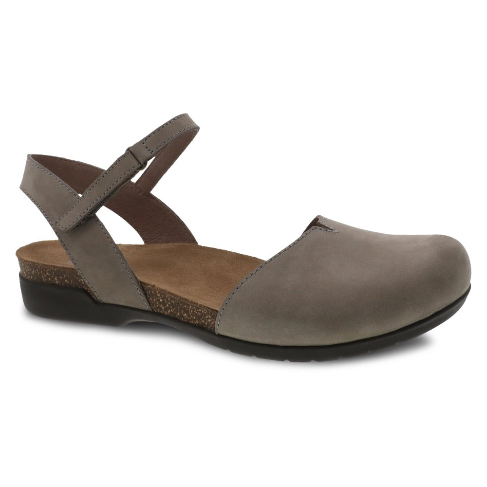 Dim Gray Dansko Women's Rowan Taupe Milled Nubuck