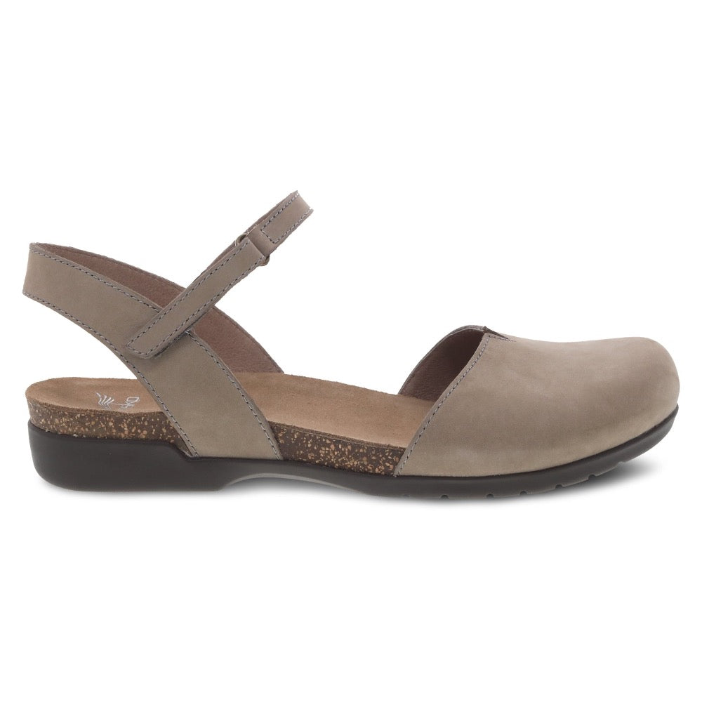 Dim Gray Dansko Women's Rowan Taupe Milled Nubuck