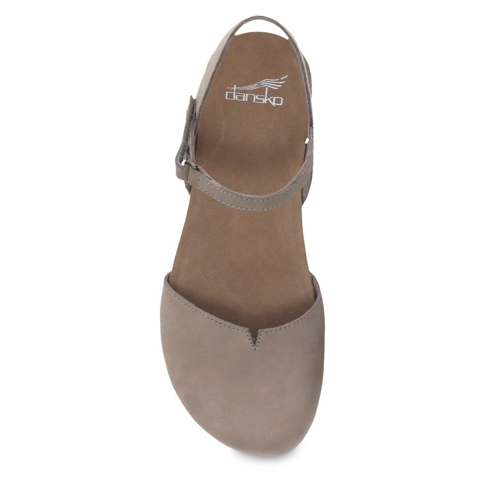 Dim Gray Dansko Women's Rowan Taupe Milled Nubuck