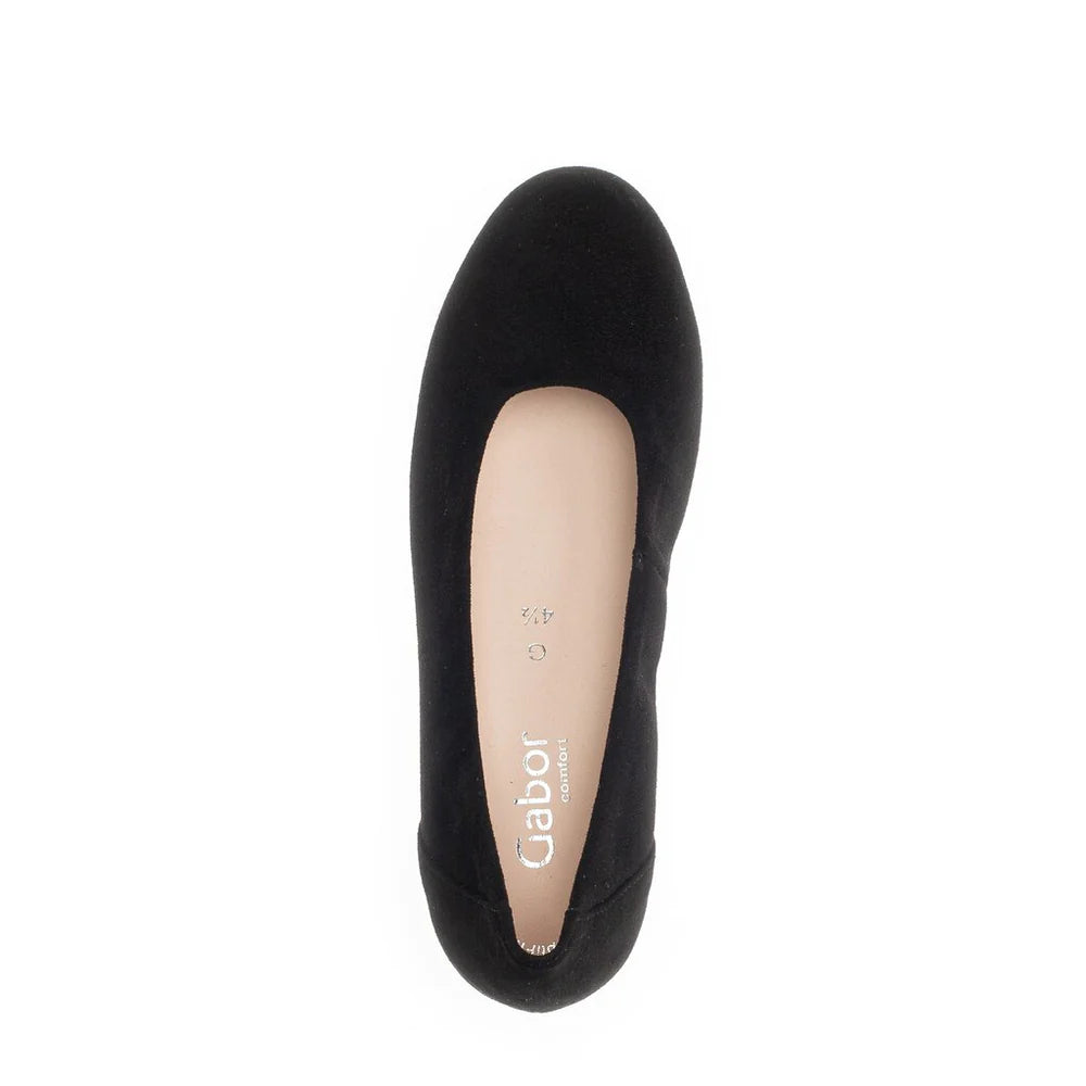 Dark Slate Gray Gabor Women's Slip On Pumps Black Velour