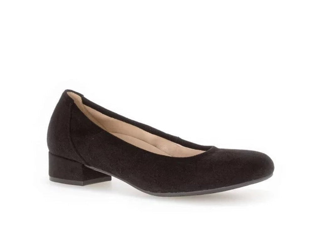 Light Gray Gabor Women's Slip On Pumps Black Velour