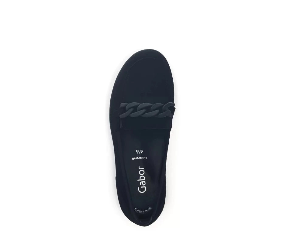 White Smoke Gabor Women's Slip On Loafer / Slipper Schwarz / Black