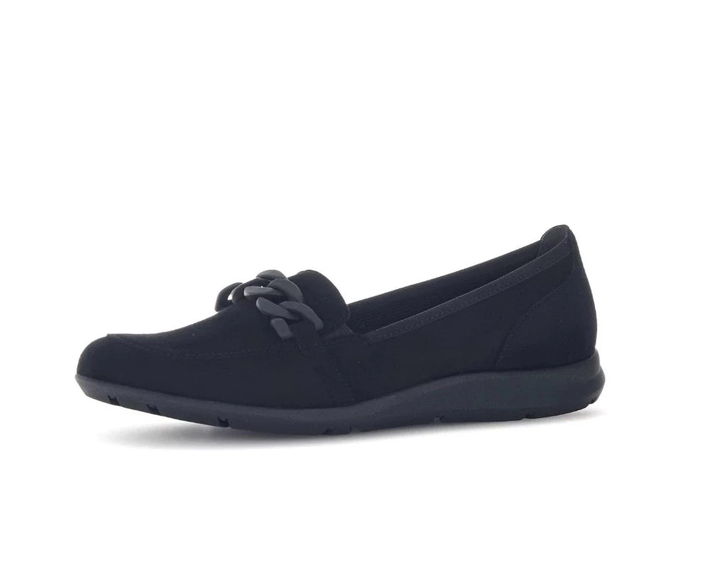 Dark Slate Gray Gabor Women's Slip On Loafer / Slipper Schwarz / Black