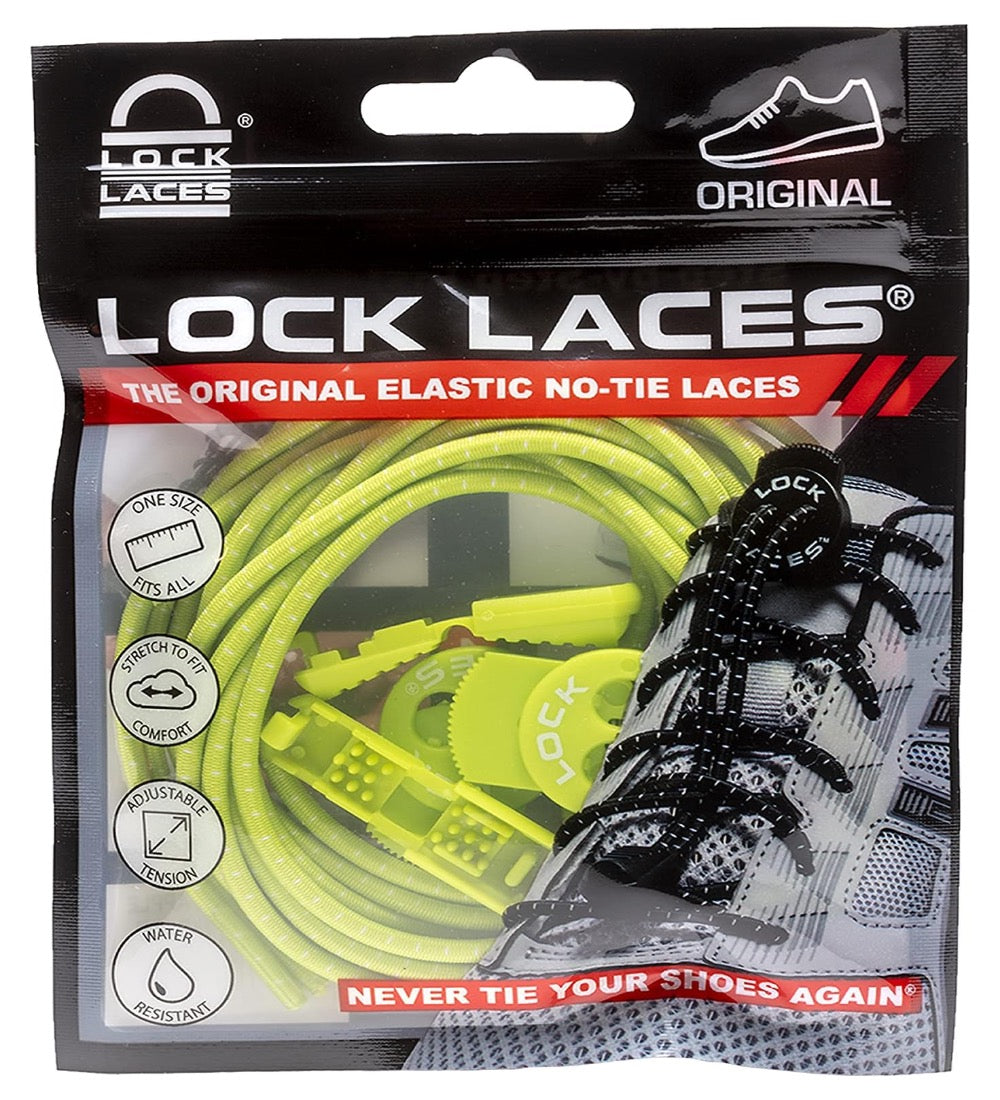 Dark Slate Gray Lock Laces Adults and Kids Original Elastic No-Tie Shoe Laces Sour Green Apple