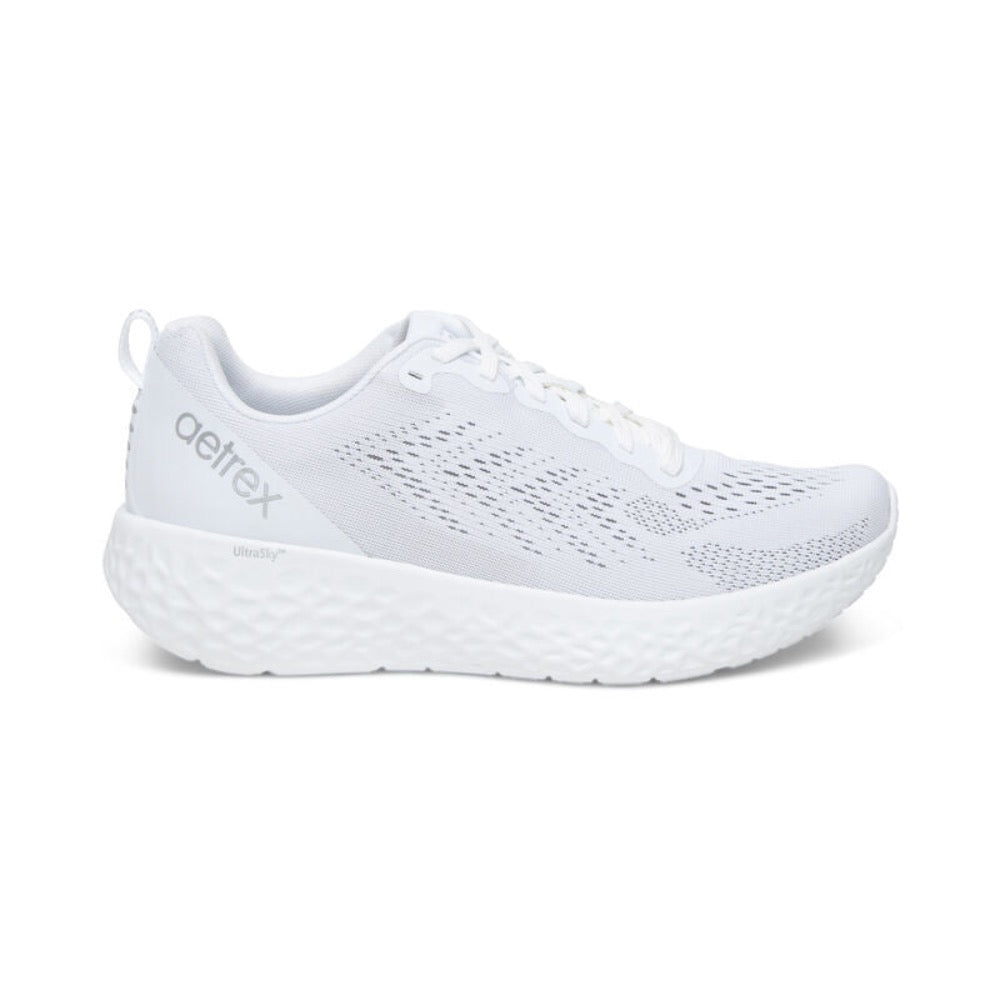 Lavender Aetrex Women's Danika Arch Support Sneaker White