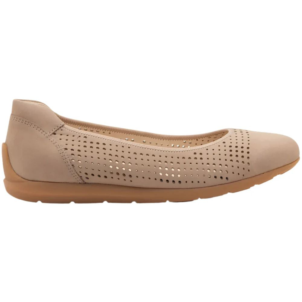 Ara Women's Sarah Perf Comfort Ballet Flat Sand Nubuck