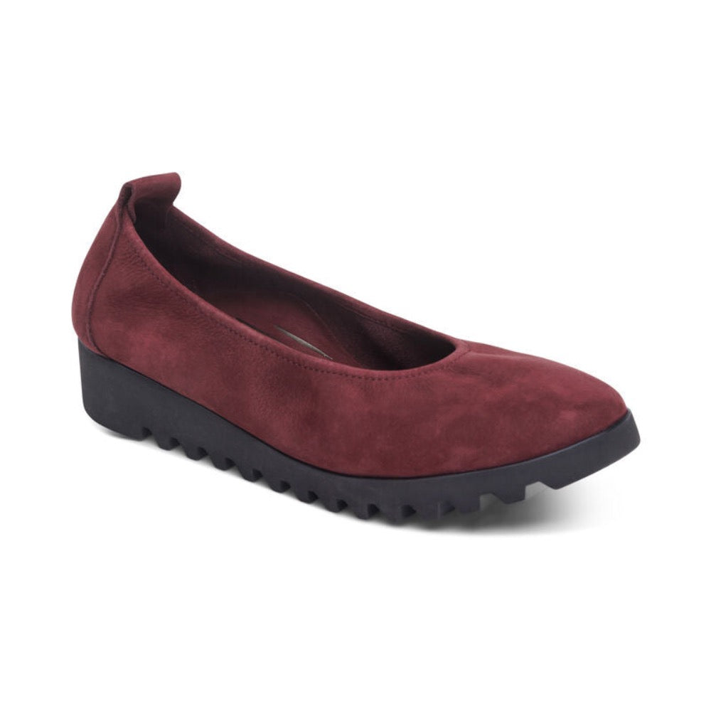 Dark Slate Gray Aetrex Women's Brianna Ballet Flat Burgundy