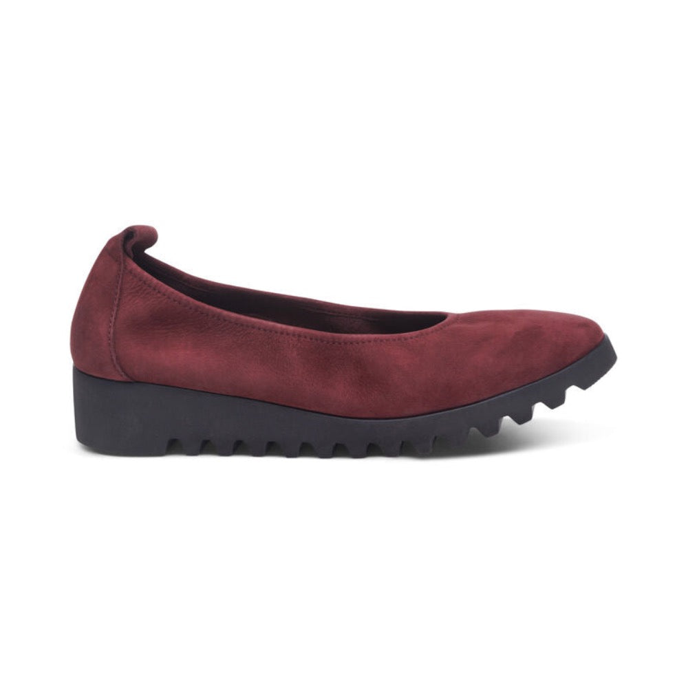 Dark Slate Gray Aetrex Women's Brianna Ballet Flat Burgundy
