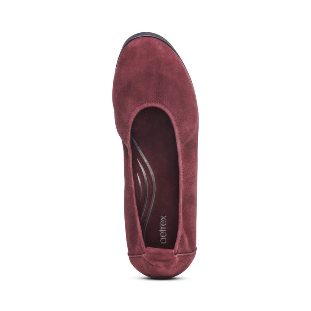 Dim Gray Aetrex Women's Brianna Ballet Flat Burgundy