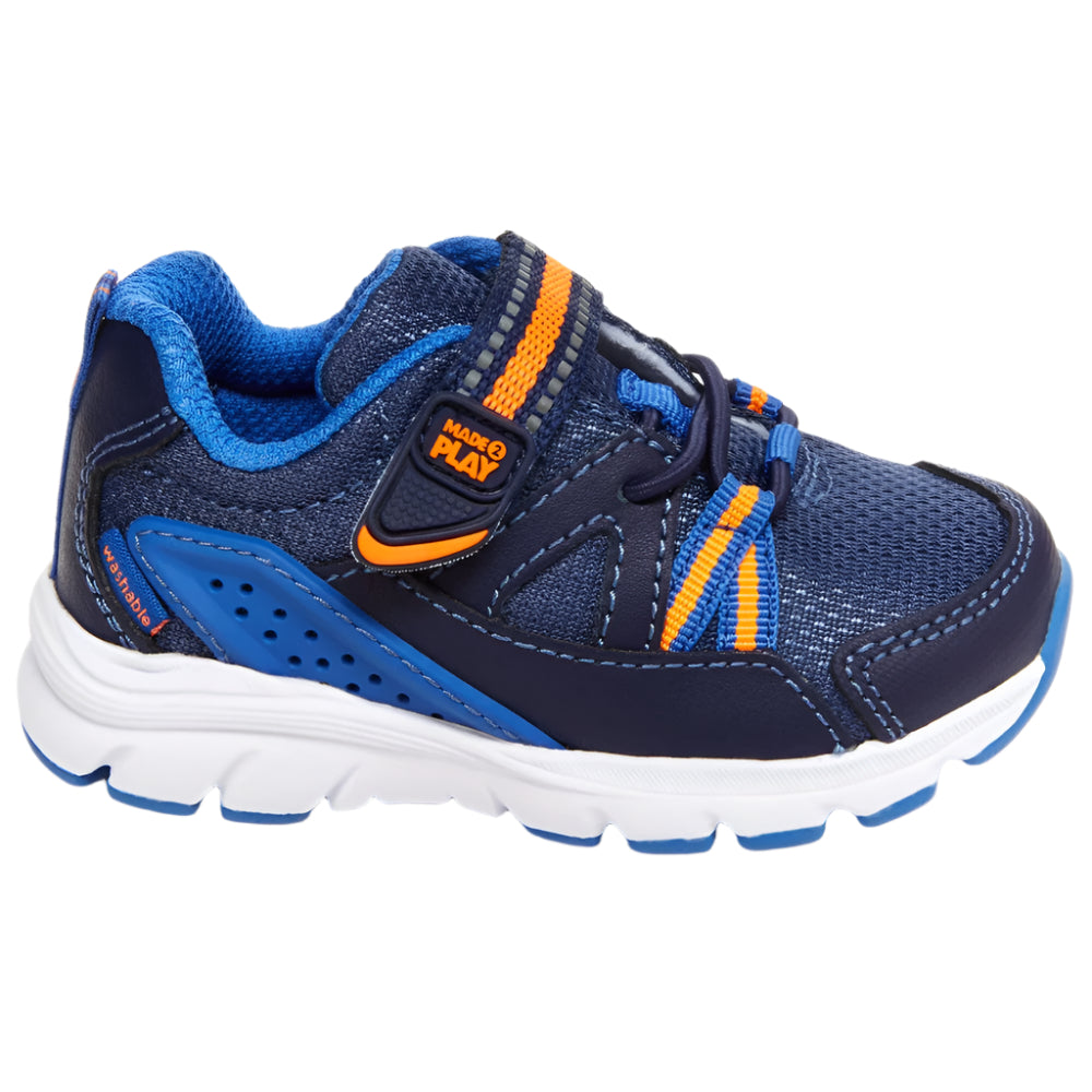 Beige Stride Rite Infant/Toddler Boys M2P Journey Sneaker Hook and Loop Navy