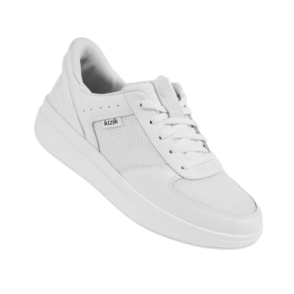 Light Gray Kizik Women's Brisbane Sneaker White Wide