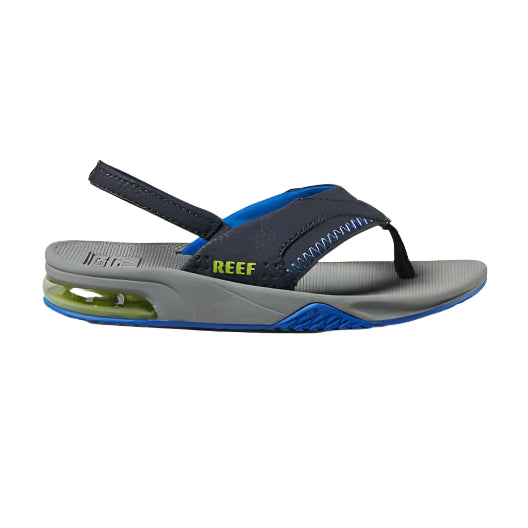 Reef Boys Little Fanning Flip Flop w/ Backstrap Navy Lime