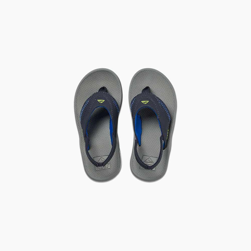 Snow Reef Boys Little Fanning Flip Flop w/ Backstrap Navy / Lime