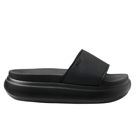 Dark Slate Gray Reef Women's Cushion Bondi Bay Platform Slide Sandal Black / Black