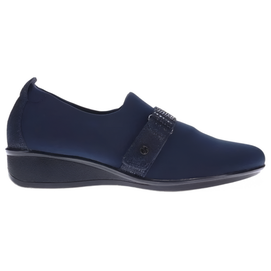 Dark Slate Gray Revere Women's Genoa Stretch Loafer Navy