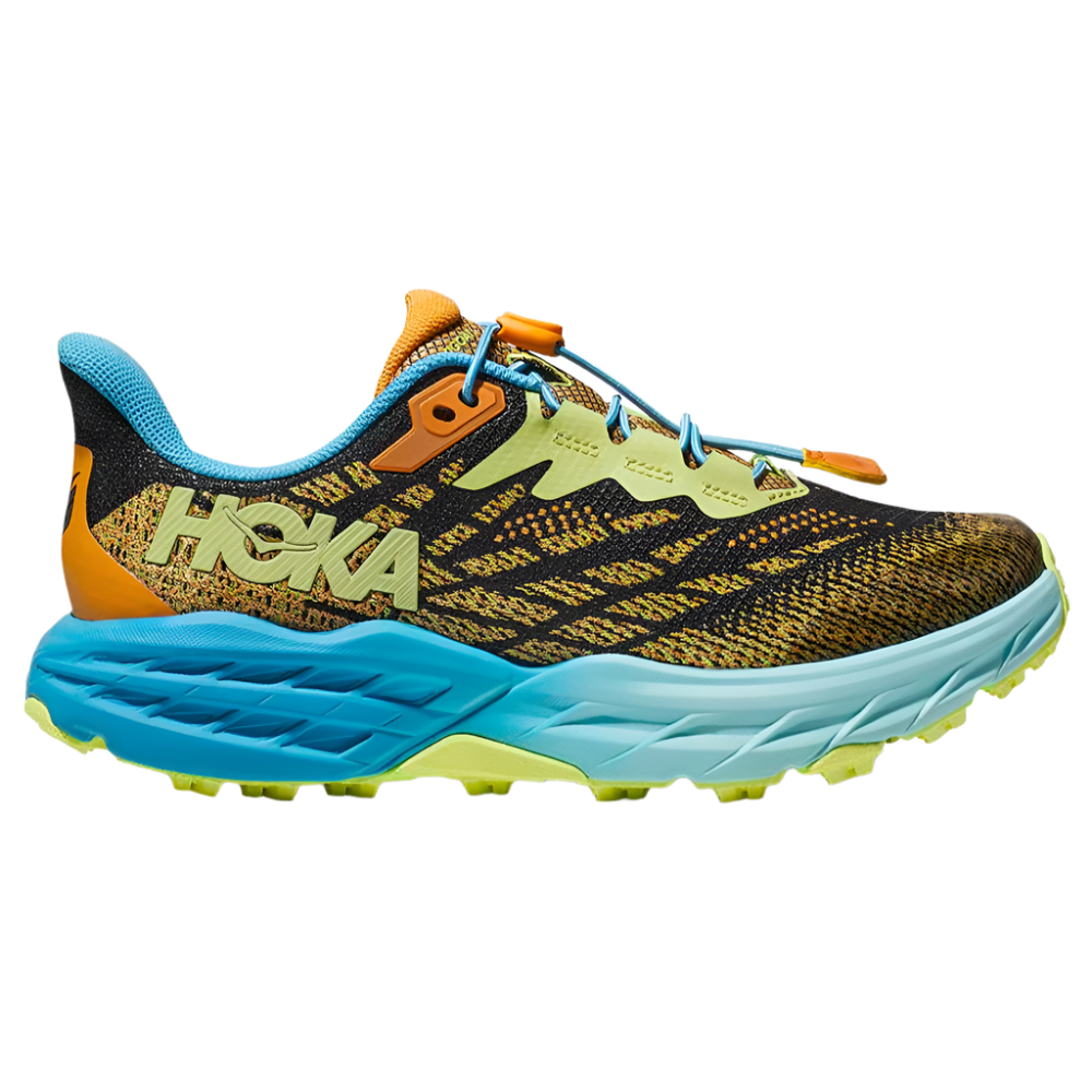 Dark Slate Gray Hoka Youth Girls Speedgoat 5 Solar Flare / Diva Blue