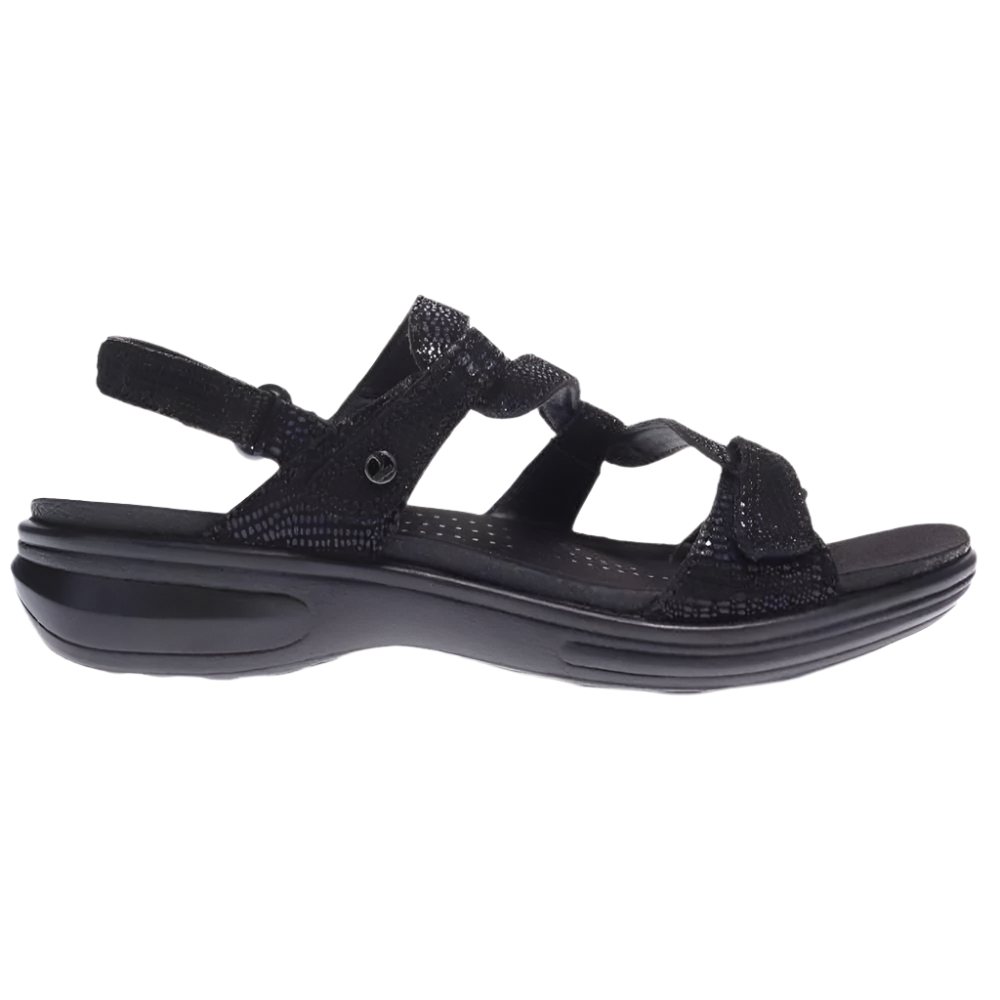 Dark Slate Gray Revere Women's Emerald Sandal Black Lizard