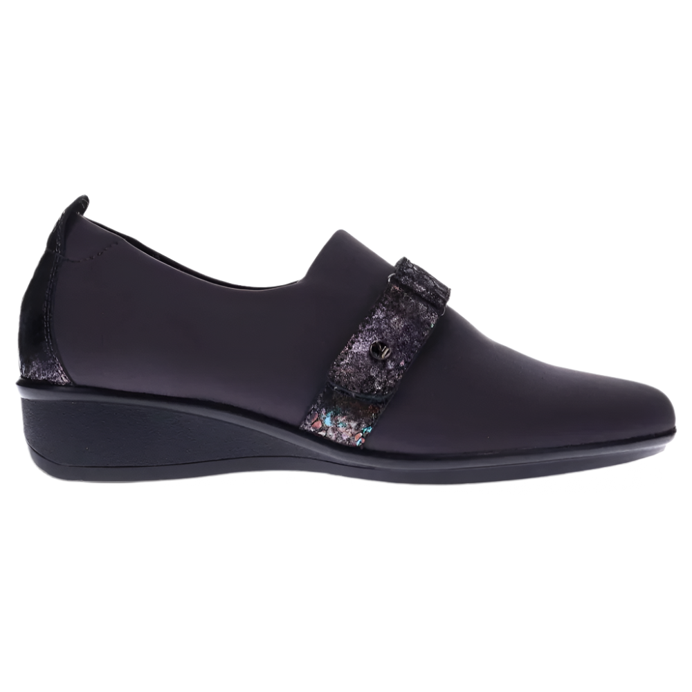 Dark Slate Gray Revere Women's Genoa Stretch Loafer Graphite