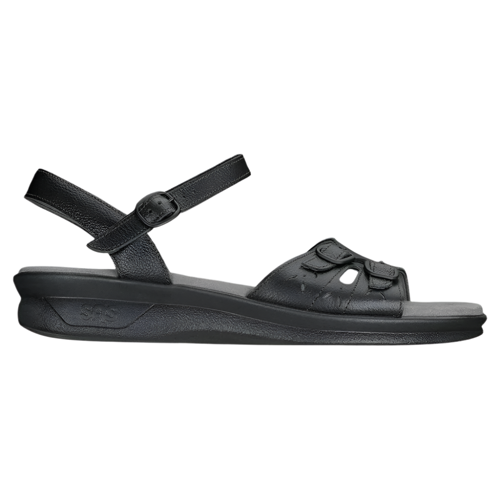 Dark Slate Gray Sas Women's Duo Quarter Strap Sandal Black