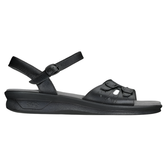 Dark Slate Gray Sas Women's Duo Quarter Strap Sandal Black