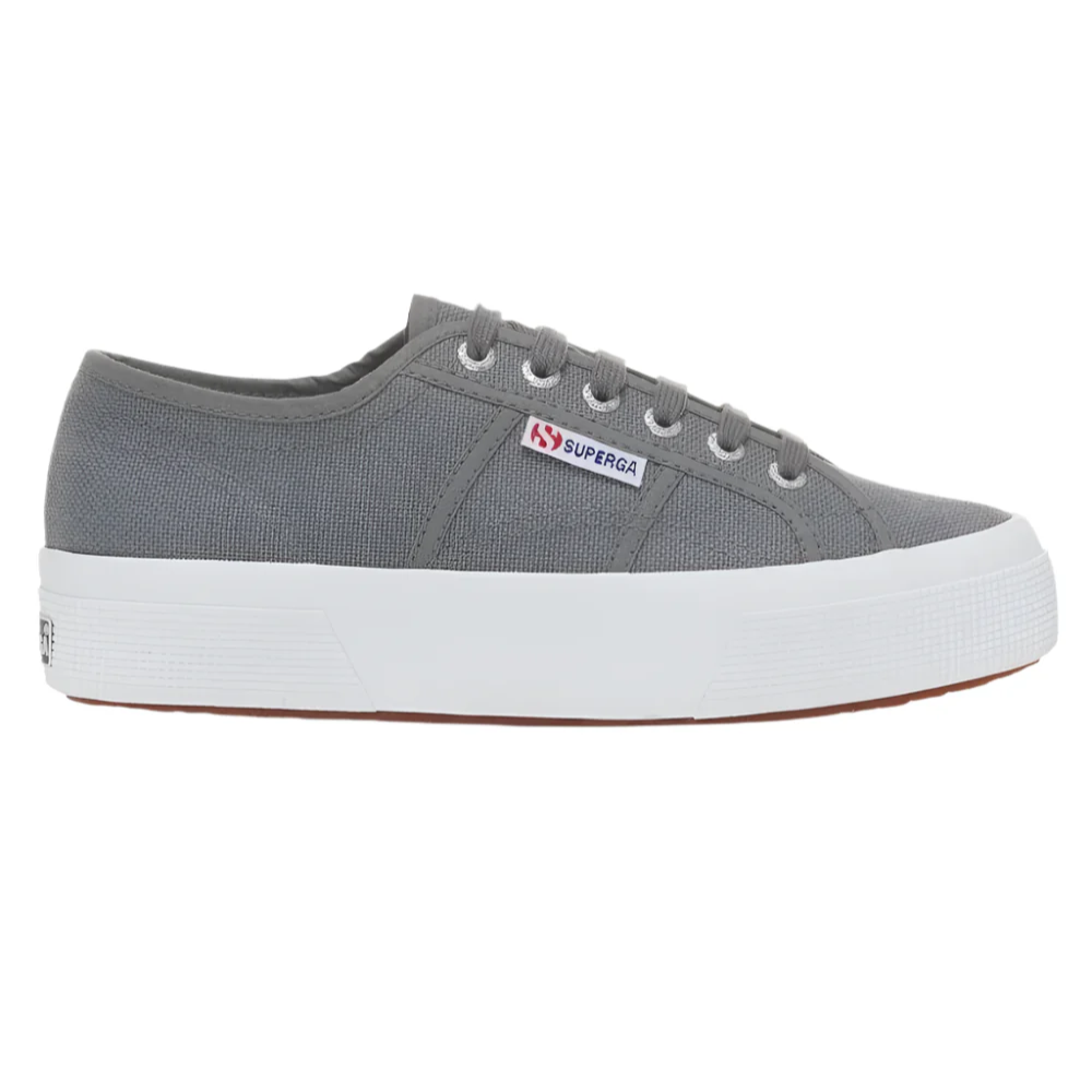 Light Gray Superga Women's Platform Wedge Grey