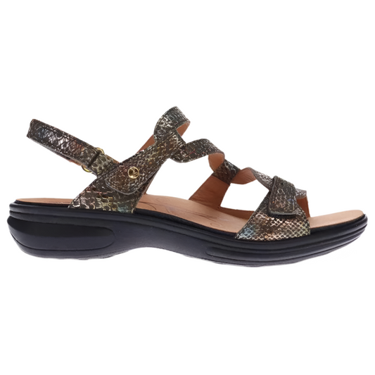 Dark Slate Gray Revere Women's Emerald Sandal Peacock Python