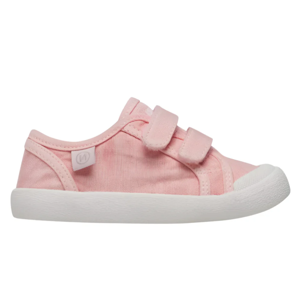 Gray Naturino Girls Summer VL Hook and Loop Pink Canvas