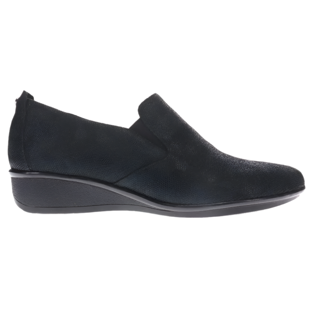 Dark Slate Gray Revere Women's Jamaica Slip On Loafer Black Angle