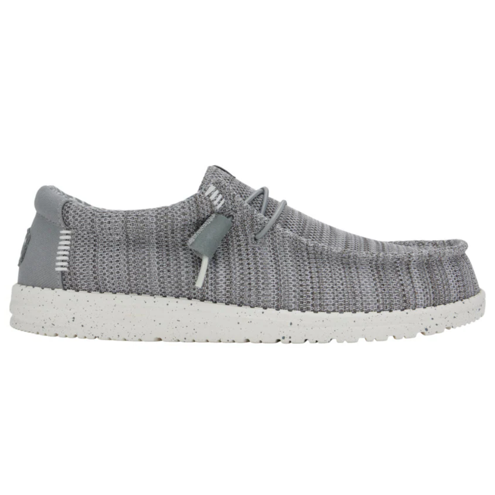 Light Slate Gray Hey Dude Men's Wally Stretch Sox Slip On Grey