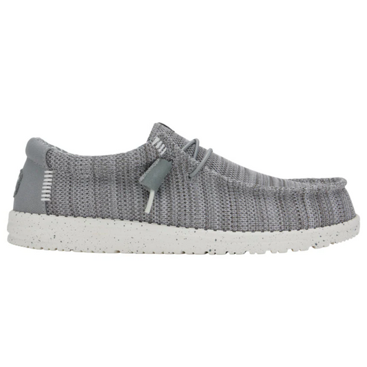 Light Slate Gray Hey Dude Men's Wally Stretch Sox Slip On Grey