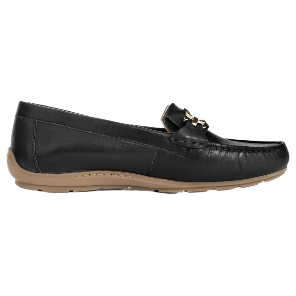 Dark Slate Gray Ara Women's Amarillo Buckle Slip-On Loafer Navy Leather