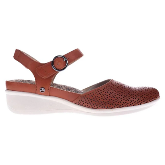 Sienna Revere Women's Calabria Orthotic Closed Toe Sandal Cognac