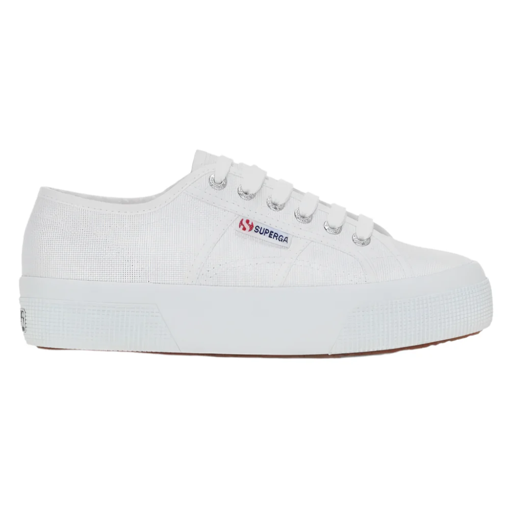 Light Gray Superega Women's 2740 Platform Wedge White