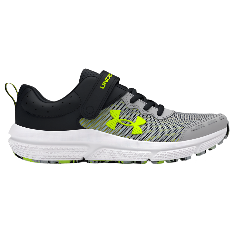 Light Gray Under Armour Boys UA Assert 10 AC Hook and Loop Mod Gray