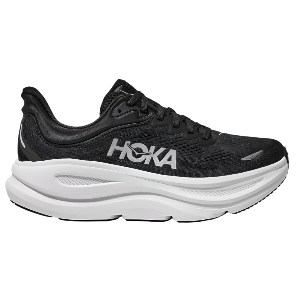 Dark Slate Gray Hoka Women's Bondi 9 Black / White Wide