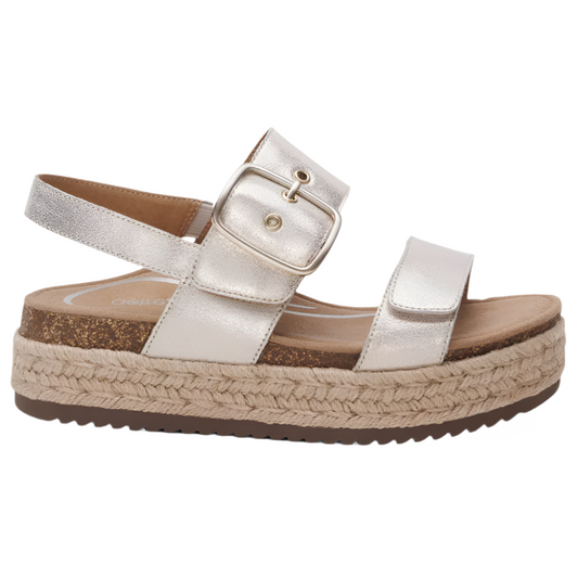 Rosy Brown Aetrex Women's Vania Cork Platform Sandal Champagne