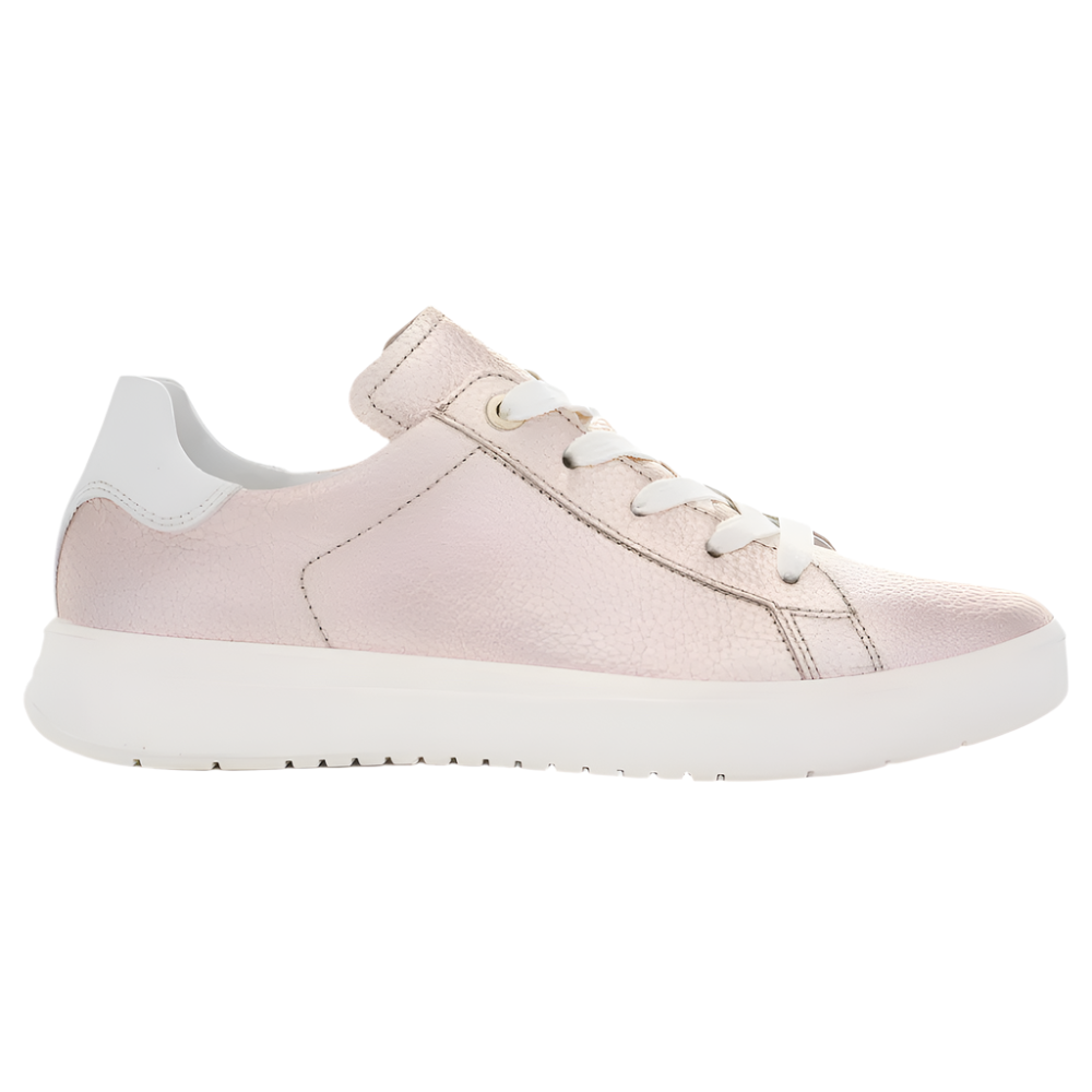 Light Gray Ara Women's Ruby Sneaker Sand Metallic Leather
