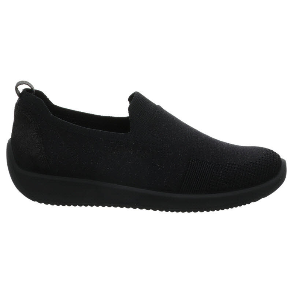 Black Ara Women's Leena III Slip-On Black Metallic Wovenstretch
