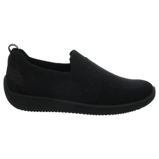 Black Ara Women's Leena III Slip-On Black Metallic Wovenstretch