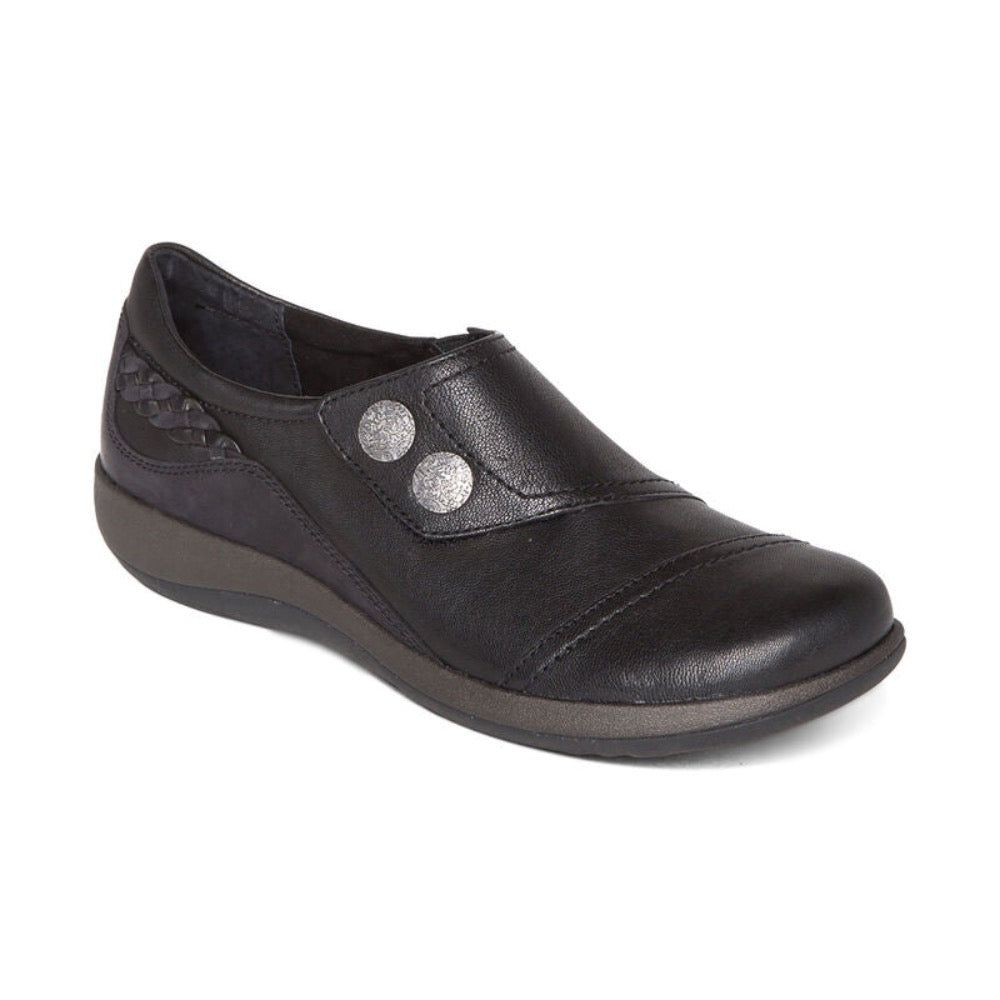 Dark Slate Gray Aetrex Women's Karina Monk Strap Black