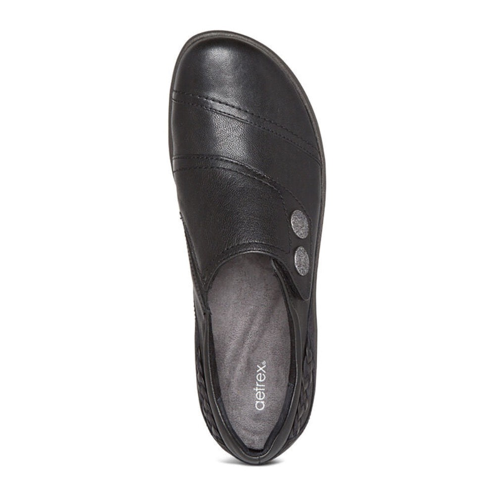 Dark Slate Gray Aetrex Women's Karina Monk Strap Black