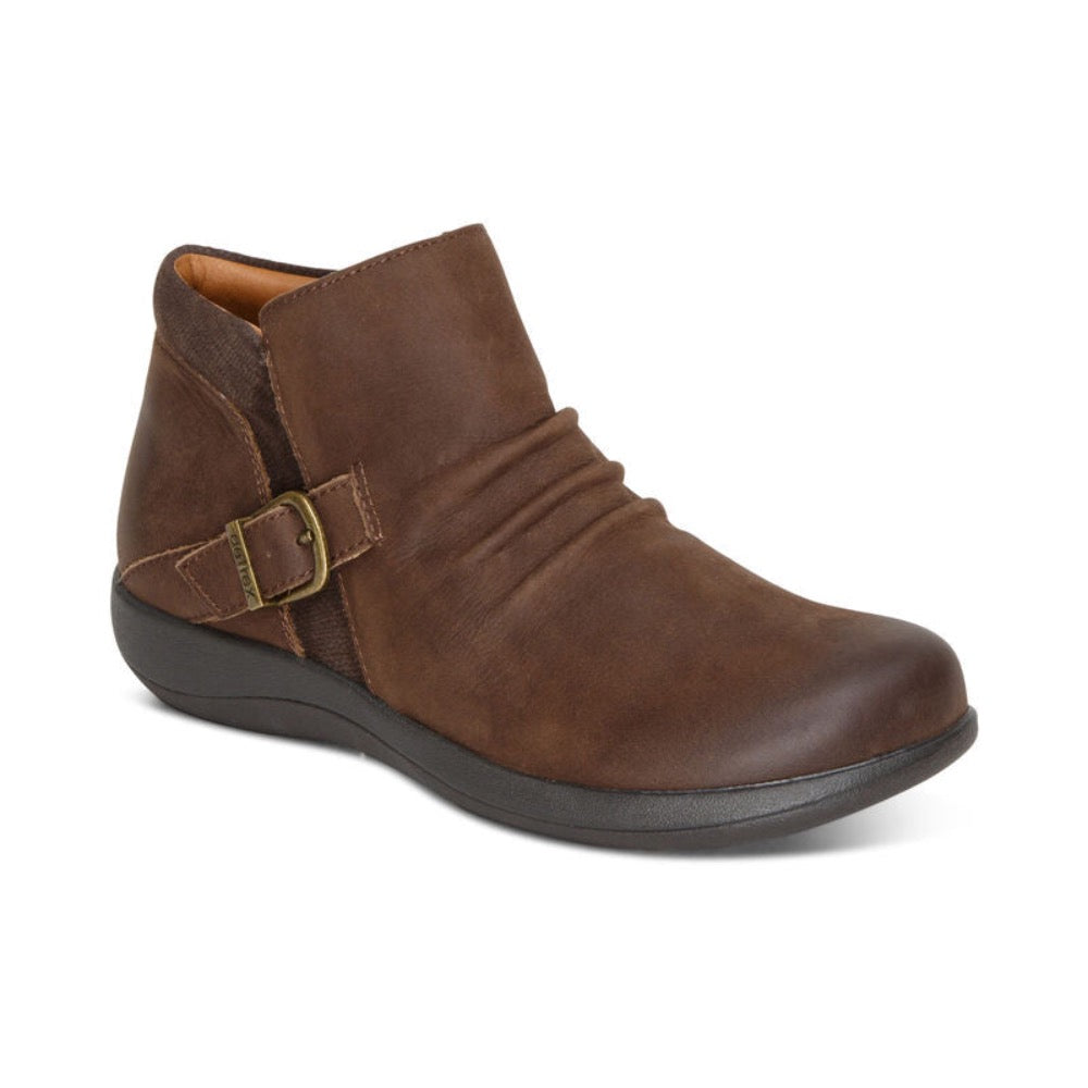 Dark Olive Green Aetrex Women's Luna Ankle Boot Dark Earth