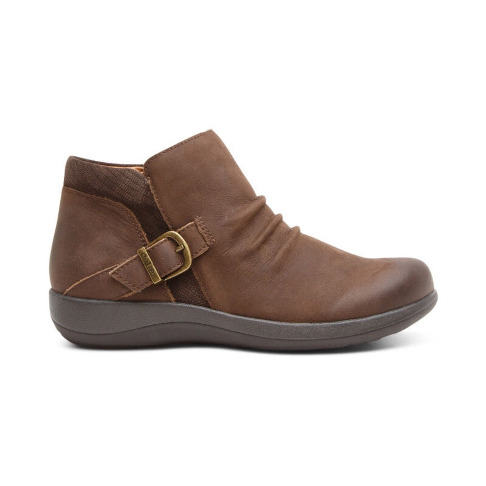 Dark Olive Green Aetrex Women's Luna Ankle Boot Dark Earth