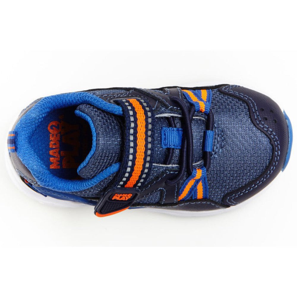 Beige Stride Rite Infant/Toddler Boys M2P Journey Sneaker Hook and Loop Navy