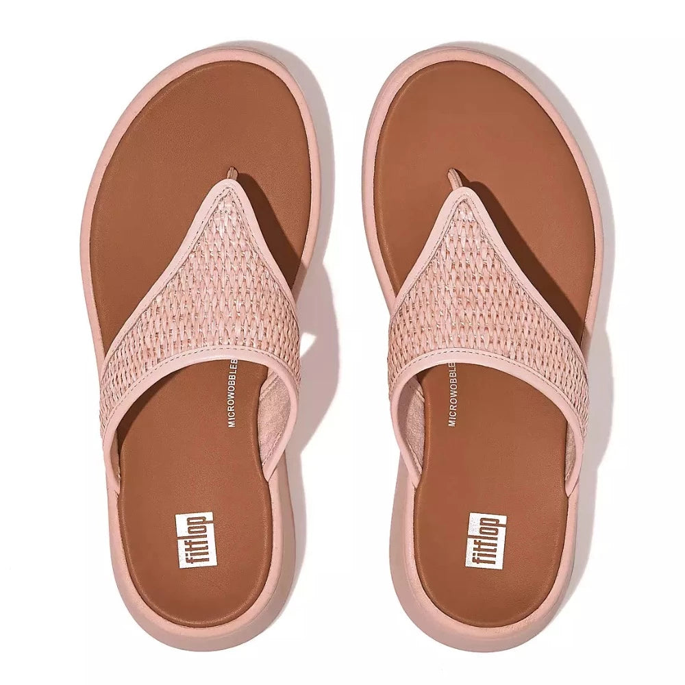Sienna FitFlop Women's F-Mode Woven Raffia Pink Salt