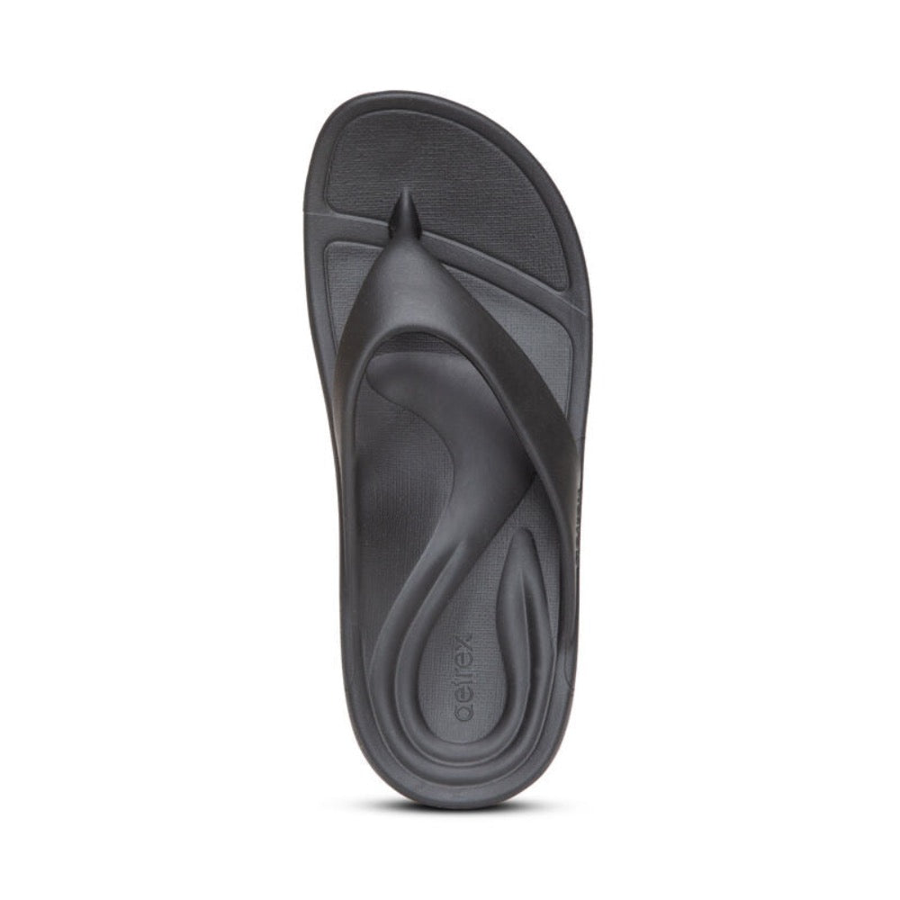 Dark Slate Gray Aetrex Women's Maui Flips Black