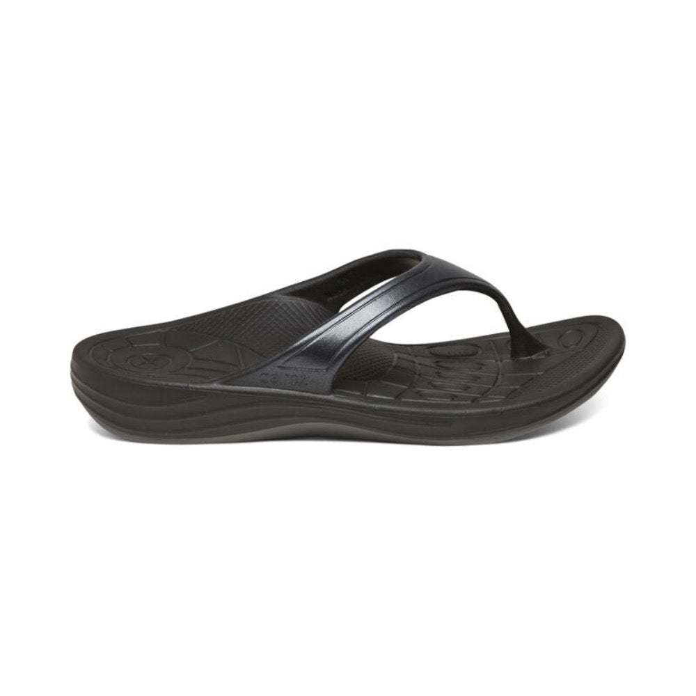 Dark Slate Gray Aetrex Women's Fiji Orthotic Flips Black